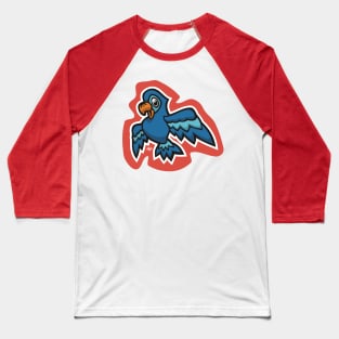 Little Blue Parrot Baseball T-Shirt